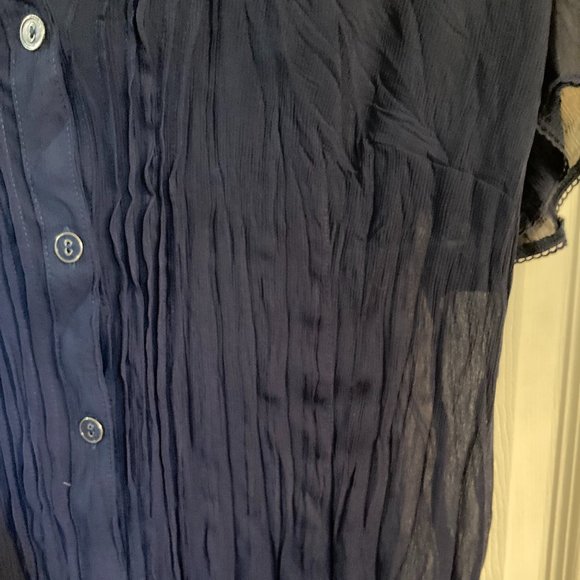 Esprit Navy Sheer Top - new with tag - Picture 5 of 7